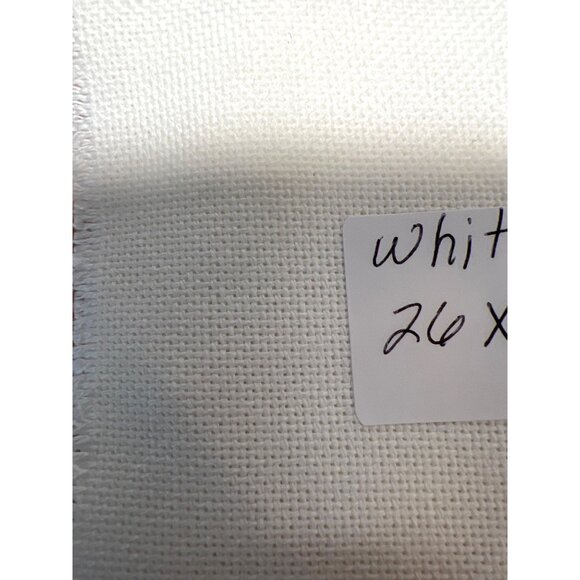 White 18 Count Cross Stitch Fabric 26x9.5 Inches - Picture 2 of 2